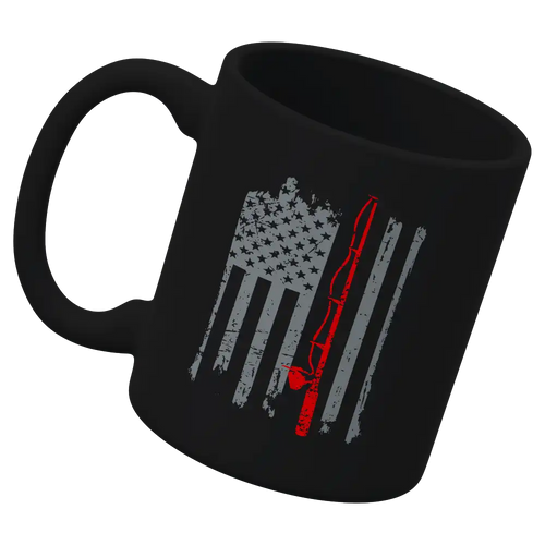 Fishing Rod American Flag 11oz Mug